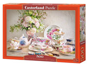 Castorland - Stillleben mit Porzellan und Blumen - 500 Teile Puzzle