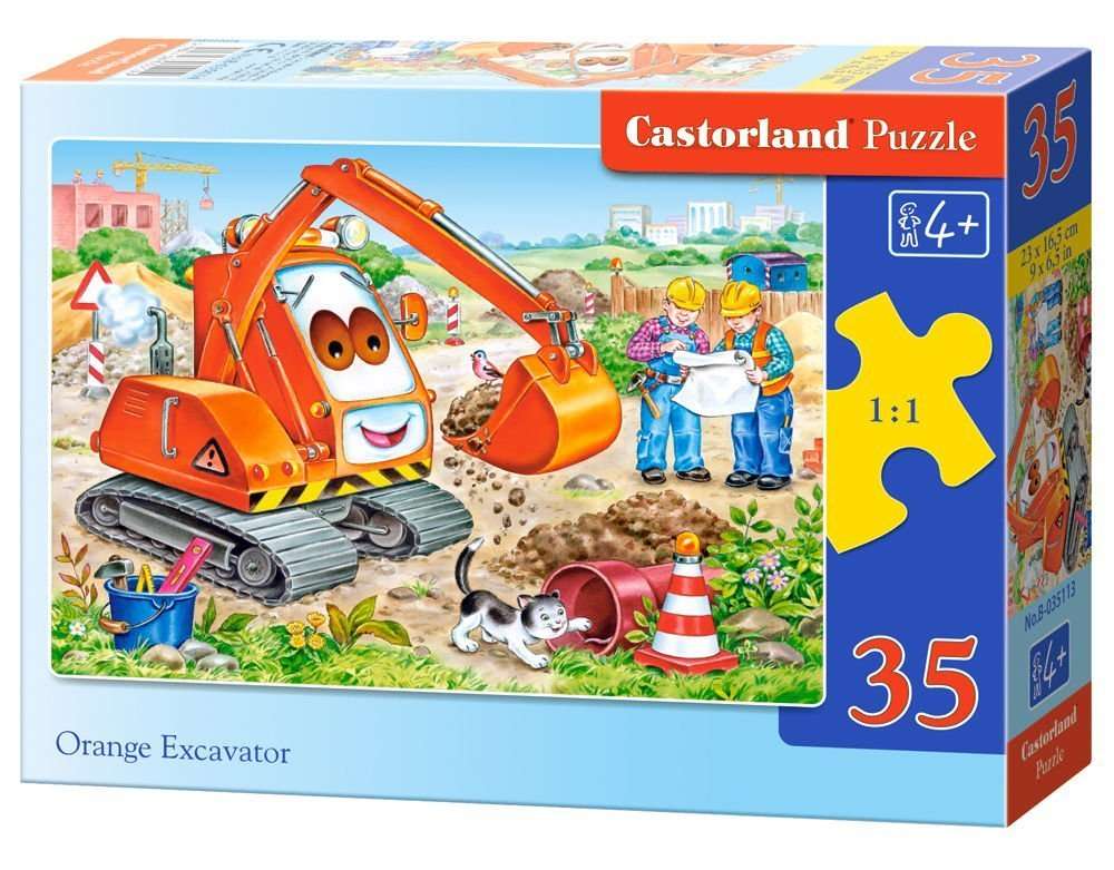 Castorland - Oranger Bagger - 35 Teile Puzzle - ab 4 Jahren - Nur CHF 6.90! Jetzt kaufen auf fluxed.ch
