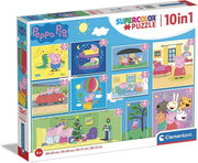 Clementoni - Peppa Pig - 10in1 - 18,30,48,60 Teile Puzzles