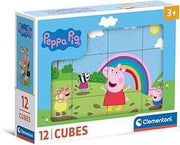 Clementoni - Peppa Pig - 12 teiliges Würfelpuzzle - ab 3 Jahren