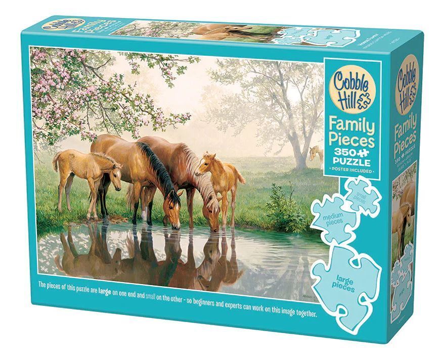 Cobble Hill - Horse Family - 350 Teile Family Puzzle