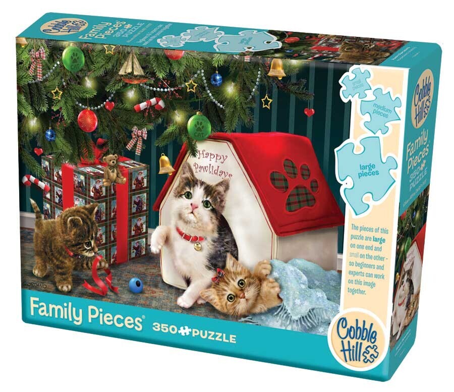 Cobble Hill - Happy Pawlidays - 350 Teile Family Puzzle