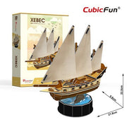 CubicFun 3D-Puzzle - Xebec - 53 Teile - Schwierigkeit 4/6