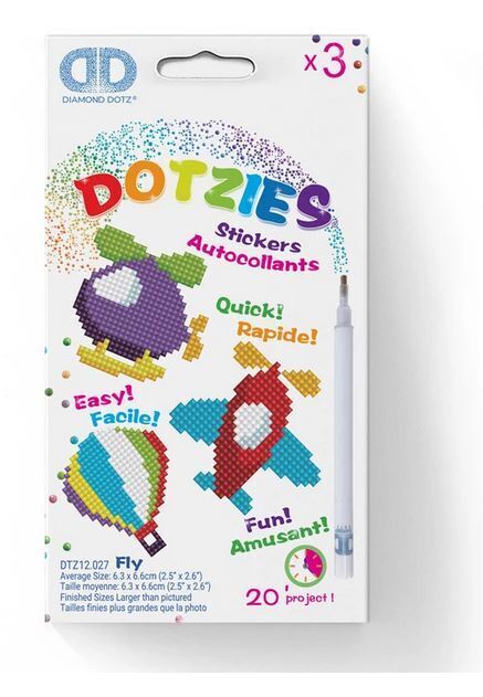 Dotzies - Sticker Flugzeuge - 3er-Set - ab 8 Jahren