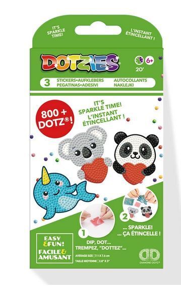 Dotzies - Sticker Lieblingstiere - 3er-Set - ab 6 Jahren