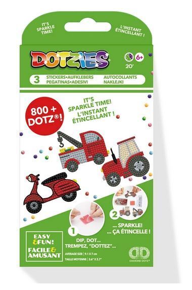 Dotzies - Sticker Fahrzeuge - 3er-Set - ab 6 Jahren