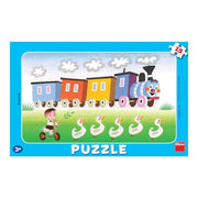 Dino - Rahmenpuzzle - Guter Motor - 15 grosse Teile, ab 3 Jahren