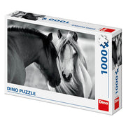Dino - Black and White Horses - 1000 Teile Puzzle