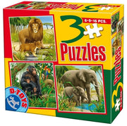 D-Toys - Wilde Tiere - 6,9,16 Teile Puzzles - ab 3 Jahren
