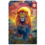 Educa - Majestic lion stare - 500 Teile Puzzle