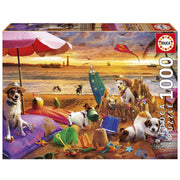 Educa - Hunde, die am Strand spielen - 1000 Teile Puzzle
