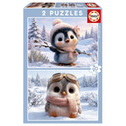 Educa - Süsse Pinguine - 2x20 Teile Puzzle