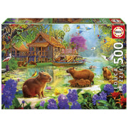 Educa - Capybara-Dorf - 500 Teile Puzzle