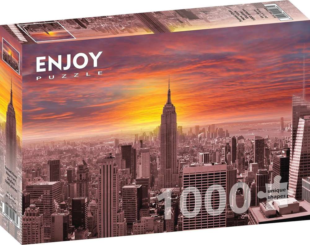 Enjoy Puzzle - Sunset over New York Skyline - 1000 Teile Puzzle - Nur CHF 19.90! Jetzt kaufen auf fluxed.ch
