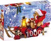 Enjoy Puzzle - Teddy Bears with Santa Hats - 1000 Teile Puzzle