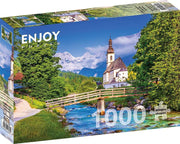 Enjoy Puzzle - Small Church in Ramsau, Germany - 1000 Teile Puzzl