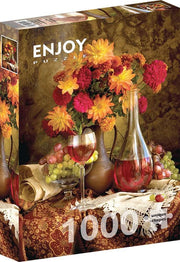 Enjoy Puzzle - Dahlias and Wine - 1000 Teile Puzzle