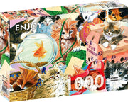 Enjoy Puzzle - Curious Cats - 1000 Teile Puzzle