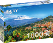 Enjoy Puzzle - Etna Volcano & Taormina, Sicily - 1000 Teile Puzzl