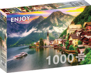 Enjoy Puzzle - Hallstatt Town at Sunset, Austria - 1000 Teile Puz