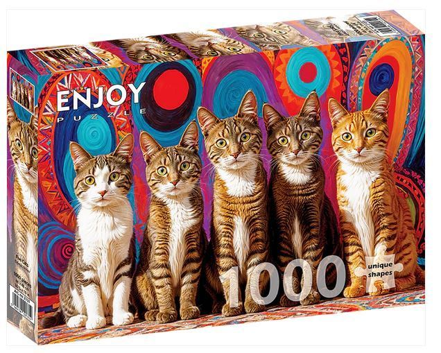 Enjoy Puzzle - Five Cats - 1000 Teile Puzzle - Nur CHF 19.90! Jetzt kaufen auf fluxed.ch