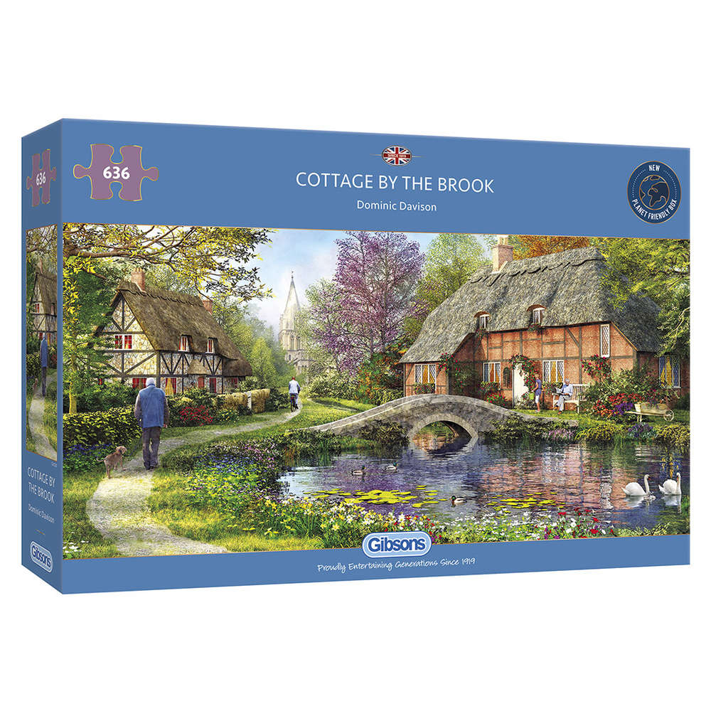Gibsons - Cottage by the Brook - 636 Teile Panorama Puzzle - Nur CHF 19.90! Jetzt kaufen auf fluxed.ch