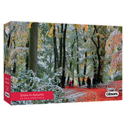 Gibsons - Snow in Autumn - 636 Teile Panorama Puzzle
