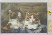 Gold - Two Kittens in a Basket - 500 Teile Puzzle