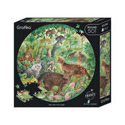 Grafika - Tiger Cats in the Jungle - 501 Teile rund Puzzle