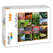 Grafika Kids - Collage - Bänke - 300 Teile Puzzle