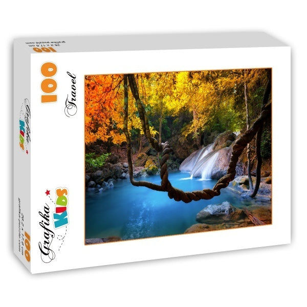 Grafika Kids - Wasserfall im Wald - 100 Teile Puzzle -ab 6 Jahren - Nur CHF 9.75! Jetzt kaufen auf fluxed.ch