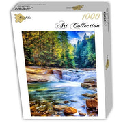 Grafika - Schöner Wasserfall im Wald - 1000 Teile Puzzle