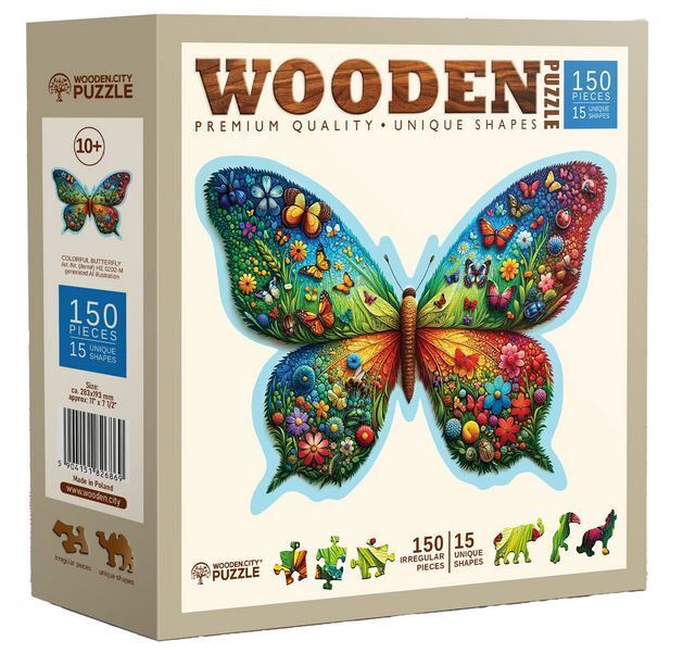 Wooden.City - Colorful Butterfly - 150 Teile Holzpuzzle - Nur CHF 17.90! Jetzt kaufen auf fluxed.ch
