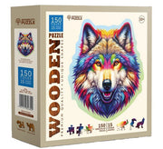Wooden.City - Rainbow Wolf - 150 Teile Holzpuzzle