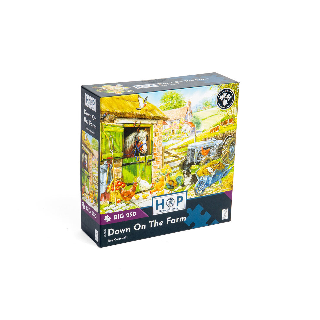 House of Puzzles - Down on the Farm - 250 BIG Teile Puzzle
