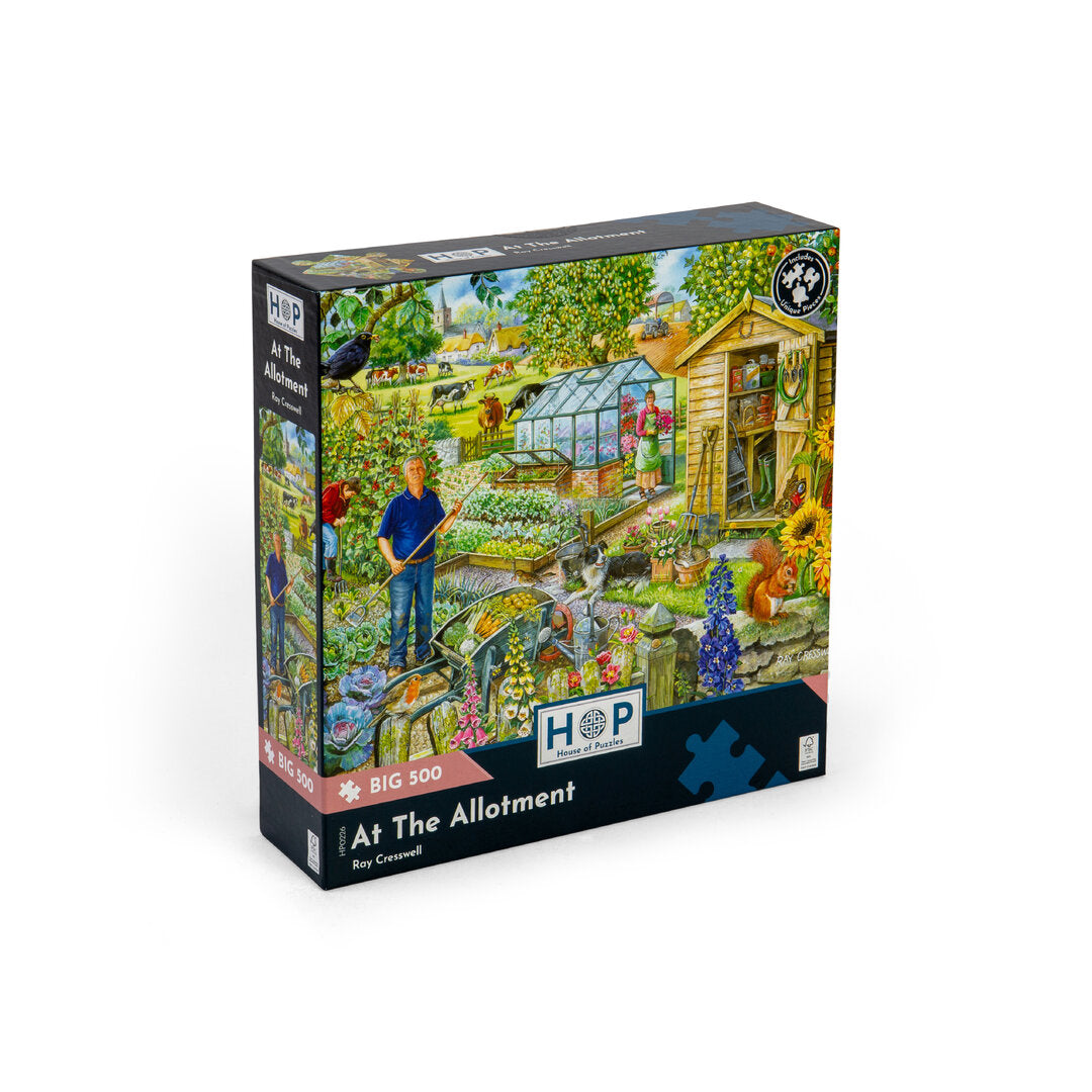 House of Puzzles - At the Allotment - 500 BIG Teile Puzzle - Nur CHF 18.90! Jetzt kaufen auf fluxed.ch