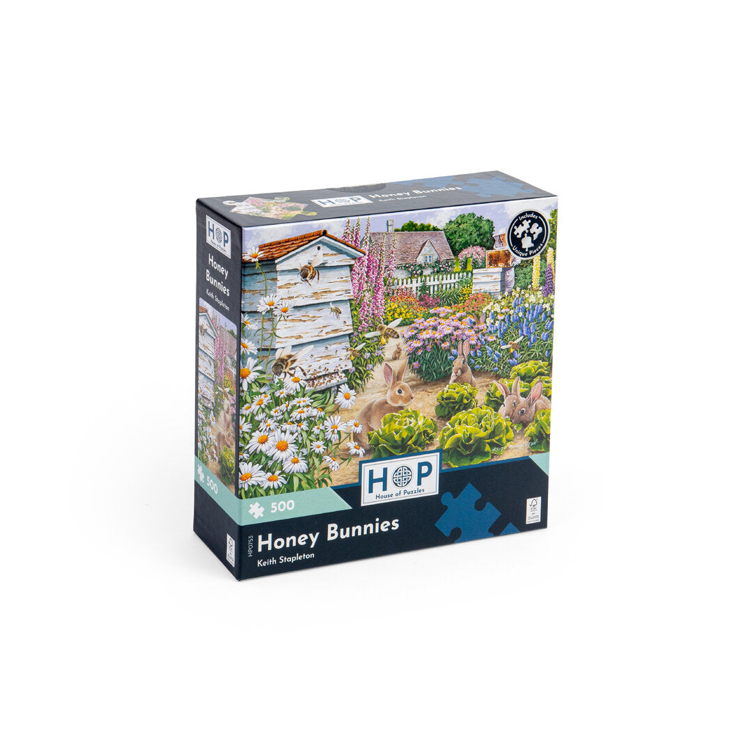 House of Puzzles - Honey Bunnies - 500 Teile Puzzle