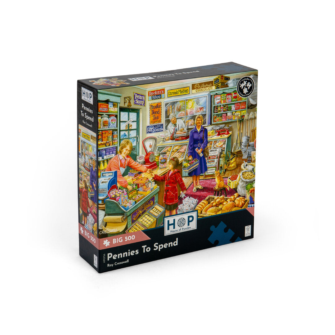 House of Puzzles - Pennies to Spend - 500 BIG Teile Puzzle - Nur CHF 18.90! Jetzt kaufen auf fluxed.ch