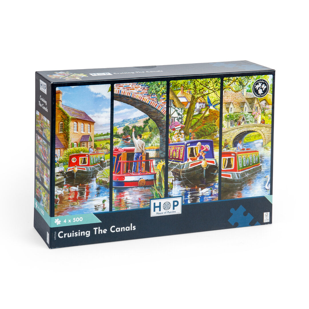 House of Puzzles - Cruising the Canals - 4x500 Teile Puzzles