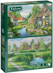 Falcon - Riverside Cottages - 2x500 Teile Puzzle