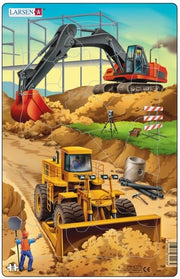 Larsen - Auf der Baustelle - Rahmenpuzzle - 20 Teile - ab 3 J.