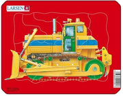 Larsen - Bulldozer - Rahmenpuzzle - 10 Teile - ab 2 Jahren