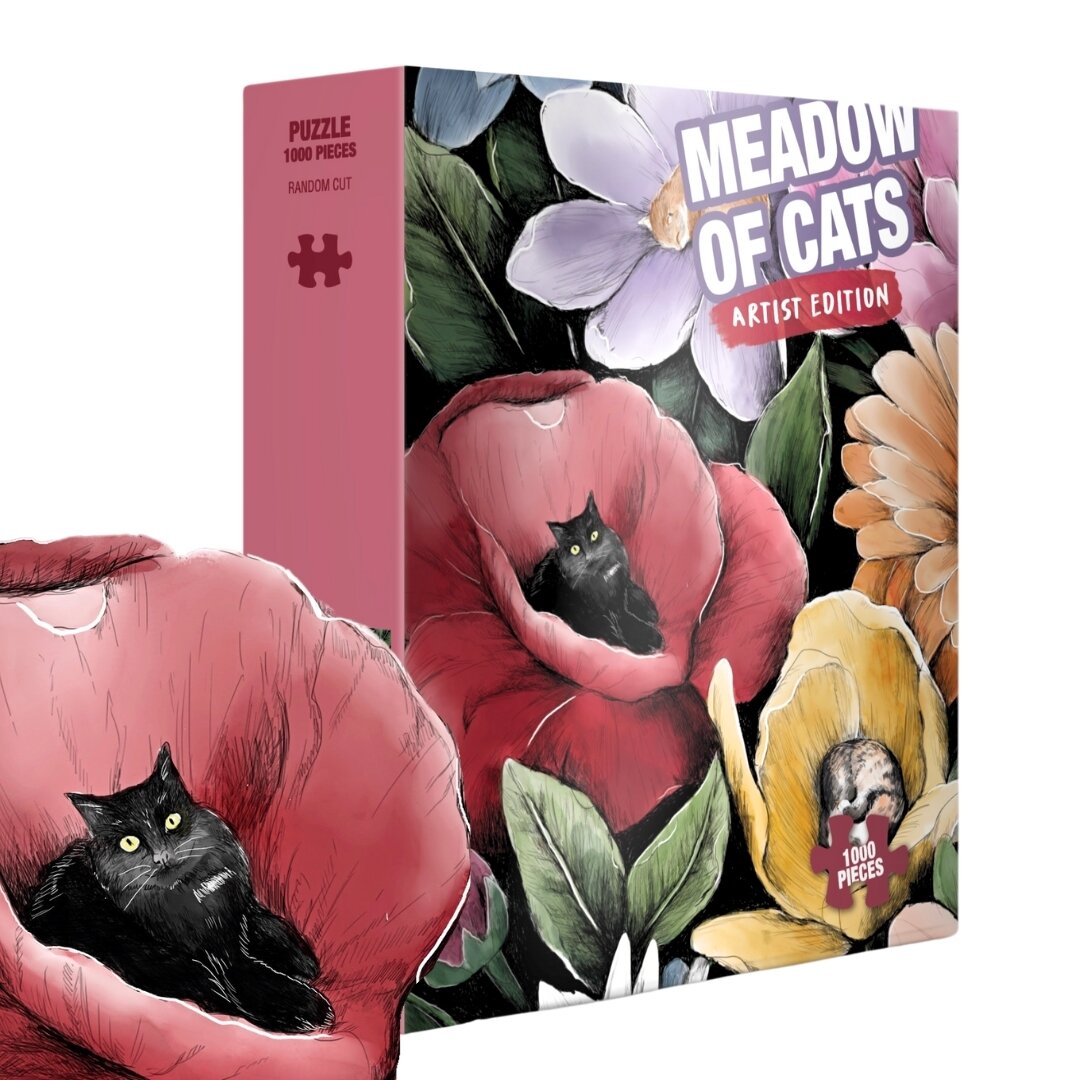 Nolid - Meadow of Cats - 1000 Teile Puzzle