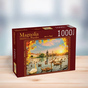 Magnolia Puzzles - Swans near Charles Bridge - 1000 Teile Puzzle