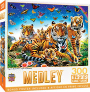 Master Pieces - Tiger & Butterflies - 300 XXL-Teile Puzzle