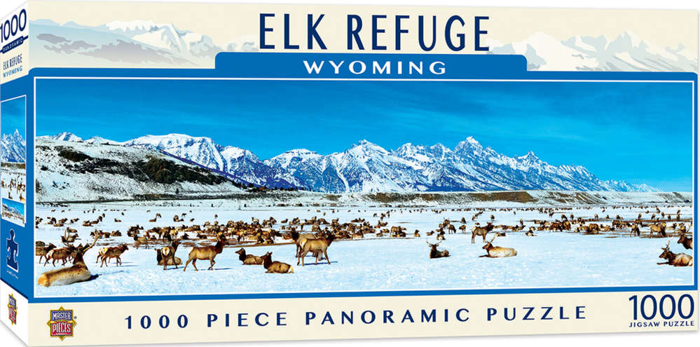 Master Pieces - Elk Refuge, Wyoming - 1000 Teile Panorama Puzzle - Nur CHF 22.90! Jetzt kaufen auf fluxed.ch