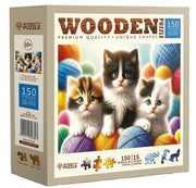 Wooden.City - Kittens and Yarn - 150 Teile Holzpuzzle