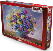 Nova Puzzle - Bunte Wildblumen - 1000 Teile Puzzle