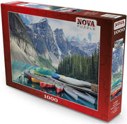 Nova Puzzle - Canoes on Moraine Lake - 1000 Teile Puzzle