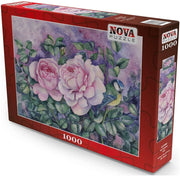 Nova Puzzle - Zwei rosa Rosen - 1000 Teile Puzzle